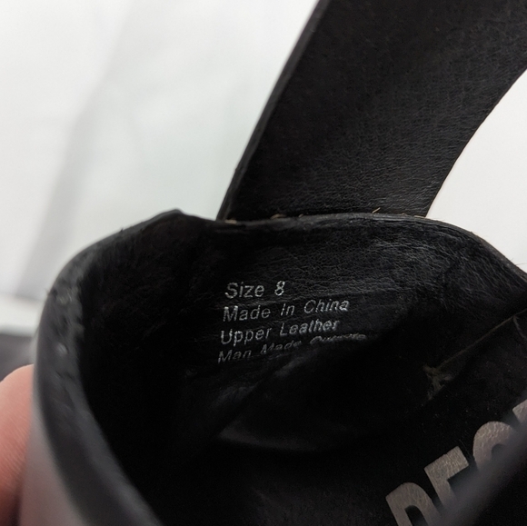 I Desire The Things That Will Destroy Me Calf Hair Cow Print Block Heel Sandals - Picture 5 of 9